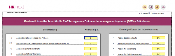 Kosten-Nutzen-Rechner für Dokumentenerzeugungssysteme