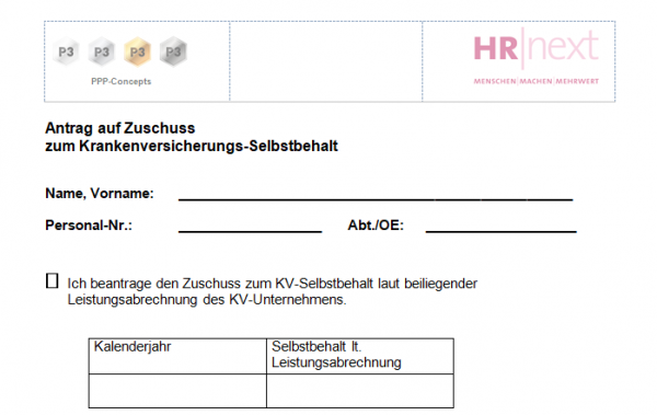Antrag auf Zuschuss PKV