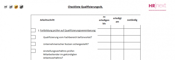 9 Checkliste Qualifizierungsvereinbarung